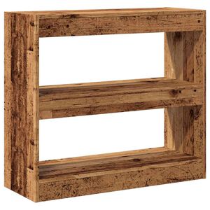 vidaXL B&uuml;cherregal/Raumteiler Altholz-Optik 80x30x72 cm