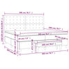 vidaXL Boxspringbett mit Matratze Hellgrau 200x200 cm Samt