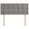 vidaXL Kopfteil Hellgrau 90x5x78/88 cm Samt