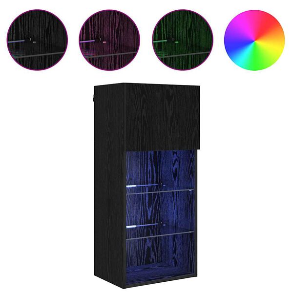 vidaXL Wandmontierte TV-Schr&auml;nke 2 pcs Schwarz Eichen-Optik