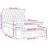 vidaXL Boxspringbett mit Matratze Dunkelblau 140x200 cm Samt