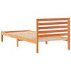 vidaXL Bettrahmen Wachsbraun 100 x 220 cm Massives Kiefernholz