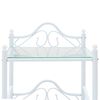 vidaXL Nachttisch Stahl und Hartglas 45x30,5x60 cm Wei&szlig;