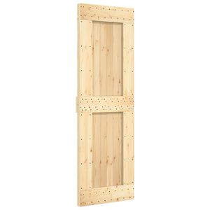 vidaXL Schiebet&uuml;r NARVIK Nat&uuml;rlich und Schwarz 70 x 210 cm (213,5 cm)