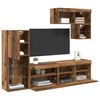 vidaXL TV-Wandger&auml;te mit LED-Lichtleisten 6 pcs Altholz Holzwerkstoff
