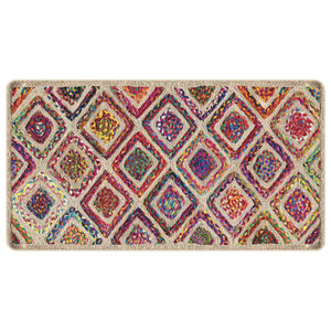vidaXL Teppich Waschbar Mehrfarbig 80x150 cm