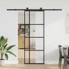 vidaXL Schiebet&uuml;r mit Beschlag 76x205 cm ESG-Glas & Aluminium