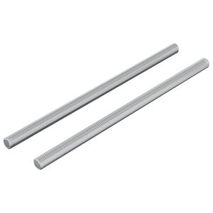 vidaXL Gewindestangen 2 Stk Silberfarben M6 x 120 mm Metall