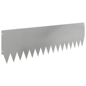 vidaXL Rasenkante 20 stk. 103 x 30 cm Stahl Silber