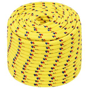 vidaXL Mehrzweck-Allzweckseil 12 mm 50 m Gelb PP 930 kg Max. Traglast