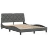 vidaXL Bettgestell ohne Matratze Dunkelgrau 140x190 cm Stoff