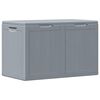vidaXL Garten-Aufbewahrungsbox 180 L Grau PP-Holzoptik