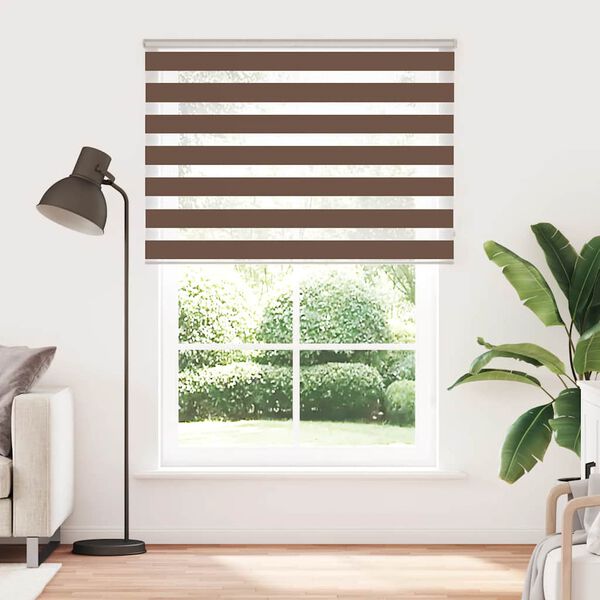 vidaXL Doppelrollo Braun 155x230 cm Stoffbreite 150,9 cm Polyester