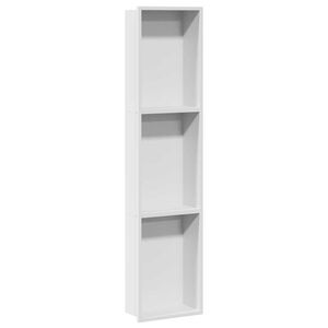 vidaXL Duschnische Wei&szlig; 90 x 20 x 9,5 cm Edelstahl