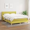 vidaXL Boxspringbett mit Matratze Gr&uuml;n 140x200 cm Stoff