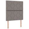 vidaXL Boxspringbett mit Matratze Dunkelgrau 90x190 cm Taupe Stoff