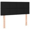 vidaXL Boxspringbett mit Matratze & LED Schwarz 100x200 cm Stoff