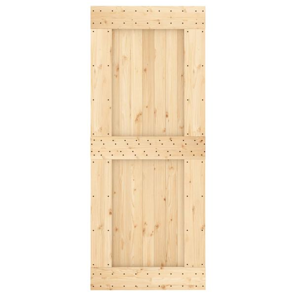 vidaXL Schiebet&uuml;r mit Beschlag 85x210 cm Massivholz Kiefer