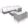 vidaXL 8-tlg. Garten-Lounge-Set mit Kissen Schwarz Poly Rattan