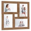 vidaXL Collage Bilderrahmen f&uuml;r 4x(13x18 cm) Fotos Hellbraun MDF
