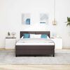 vidaXL Boxspringbett mit Matratze Dunkelbraun 140 x 190 cm Stoff