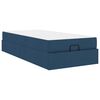 vidaXL Bettgestell mit Matratze mit Matratze 2 pcs Blau Stoff