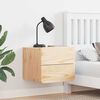 vidaXL Nachttisch 2 pcs Natur 39 x 34 x 33 cm Massivholz Kiefer