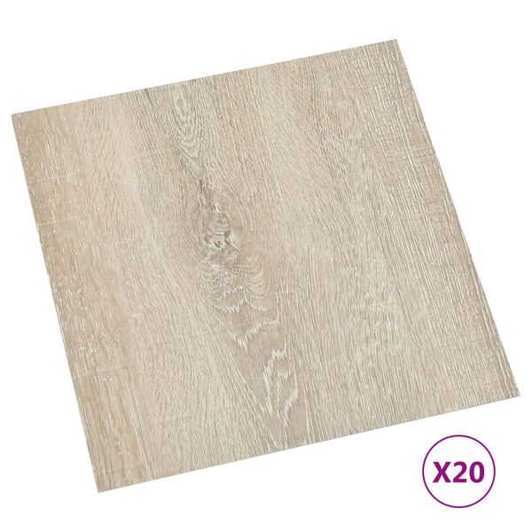 vidaXL PVC-Fliesen Selbstklebend 20 Stk. 1,86 m² Beige