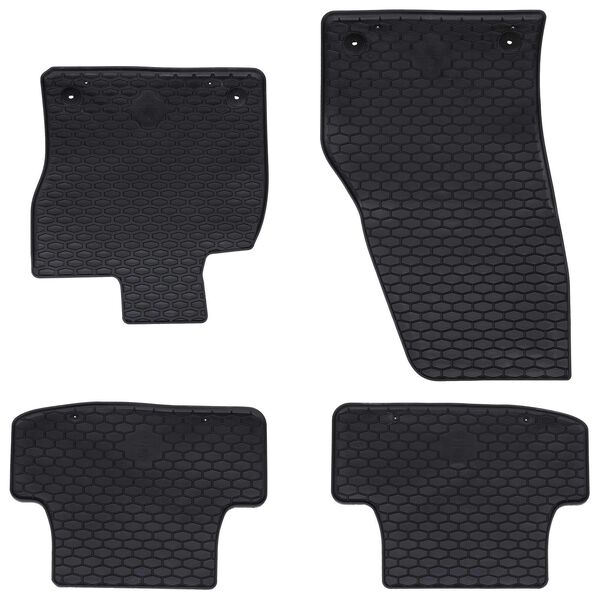 vidaXL Autofu&szlig;matte 4 pcs Schwarz Geeignet f&uuml;r VW T-ROC 2017- Gummi
