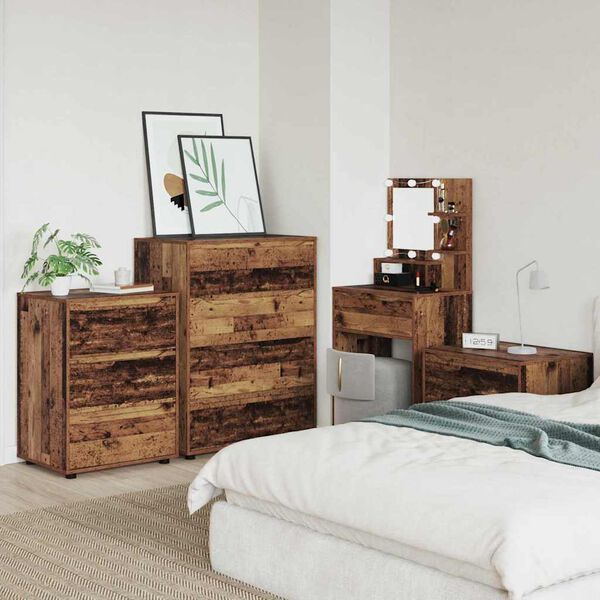 vidaXL Stauraumschr&auml;nke 2 pcs Altholz 80 x 48 x 105 cm Holzwerkstoff