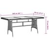vidaXL 7-tlg. Garten-Essgruppe Poly Rattan Schwarz