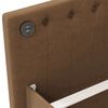vidaXL Tagesbett USB Braun Stoff 90x200 cm