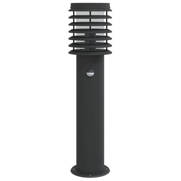 vidaXL Wegeleuchte mit Bewegungsmelder Schwarz 60 cm Edelstahl