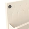 vidaXL Tagesbett mit Matratze USB Creme Samt 90x200 cm