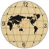 vidaXL Wanduhr Gelb und Schwarz &Oslash;50 cm Holzwerkstoff