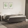 vidaXL Boxspringbett mit Matratze Dunkelgrau 180x200 cm Samt