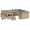 vidaXL Gartensofa-set mit Kissen 12 pcs Beige und Hellgrau