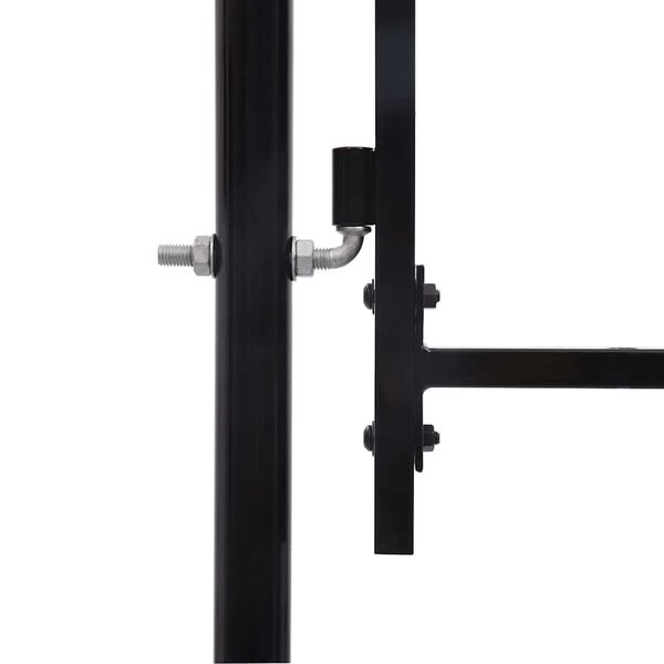 vidaXL Gartentor mit gew&ouml;lbtem Oberteil Grau 4 x 1,25 m Stahl