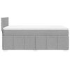 vidaXL Boxspringbett mit Matratze Hellgrau 100x200 cm Stoff