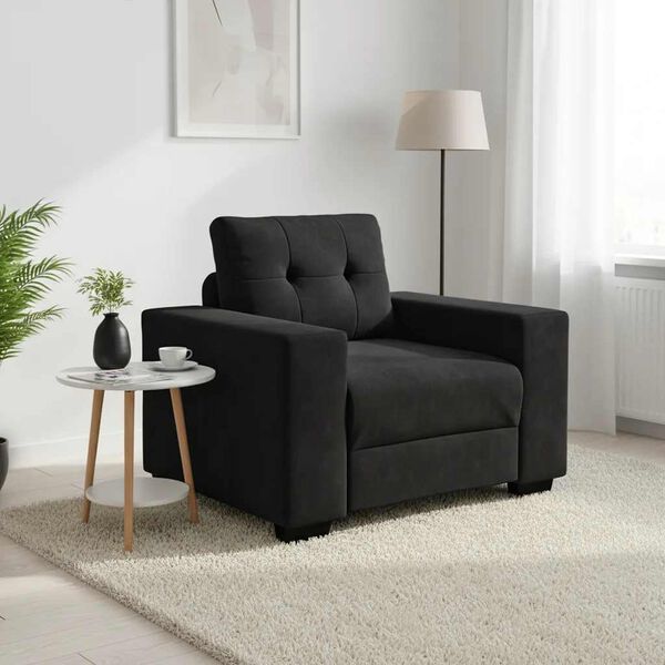 vidaXL Sessel Schwarz 60 cm Samt