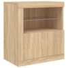 vidaXL Sideboard mit LED-Leuchten Sonoma-Eiche 283x37x67 cm