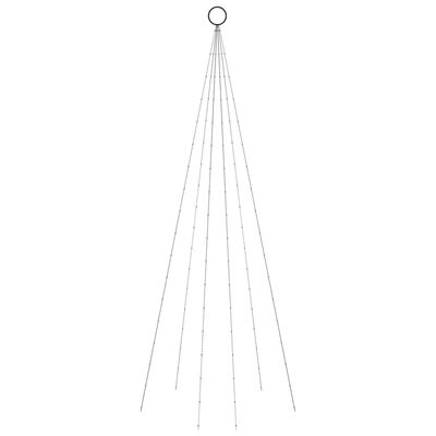 vidaXL LED-Weihnachtsbaum für Fahnenmast Mehrfarbig 108 LEDs 180 cm