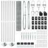 vidaXL Zaun mit Pfosten Silber 1,6 x 10 m Stahl