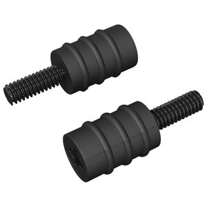 vidaXL Abstandsschraube 2 Stk. Schwarz M4 Gummi und Stahl