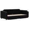 vidaXL Tagesbett Ausziehbar mit Schubladen Schwarz 90x190 cm Stoff
