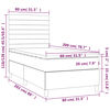 vidaXL Boxspringbett mit Matratze & LED Schwarz 80x200 cm Stoff