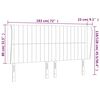 vidaXL Kopfteil mit Ohren Dunkelblau 183x23x118/128 cm Samt
