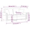 vidaXL 2-Sitzer-Sofa mit Kissen Creme 140 cm Kunstleder