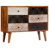 vidaXL Sideboard mit Druckmustern 90&times;30&times;70 cm Massivholz Mango