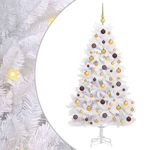 vidaXL K&uuml;nstlicher klappbarer Weihnachtsbaum Wei&szlig; 90 x 90 x 180 cm